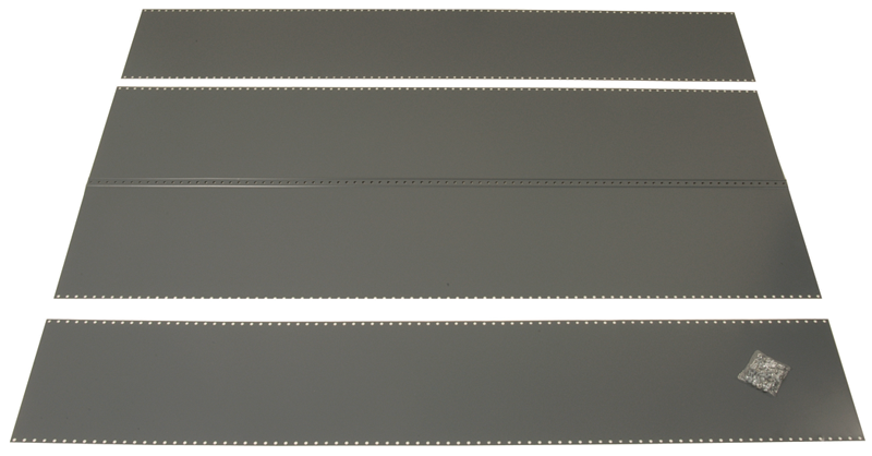 48 x 12 x 85'' - Steel Panel Kit for UltraCap Shelving Starter Unit (Gray) - Best Tool & Supply