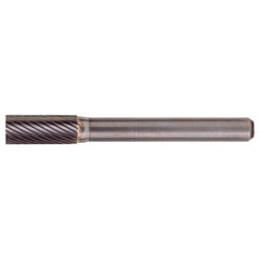 SA-5 Standard Cut Solid Carbide Bur-Cylindrical without End Cut - Exact Industrial Supply