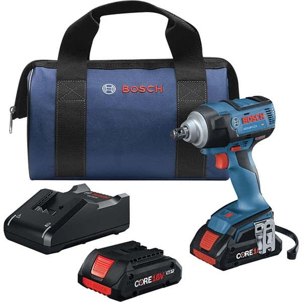 Bosch - Cordless Impact Wrenches & Ratchets Voltage: 18.0 Drive Size (Inch): 1/2 - Best Tool & Supply