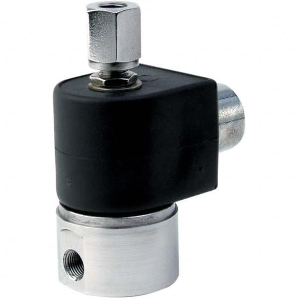 Parker - 120/60 - 110/50 VAC 1/4" NPT Port Stainless Steel Two-Way Direct Acting Solenoid Valve - Best Tool & Supply