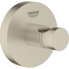 Grohe - Washroom Shelves, Soap Dishes & Towel Holders; Type: Robe Hook ; Material: Metal ; Length (Inch): 1-3/4 ; Width (Inch): 2-1/8 ; Depth (Inch): 1-3/4 ; Finish/Coating: Nickel - Exact Industrial Supply