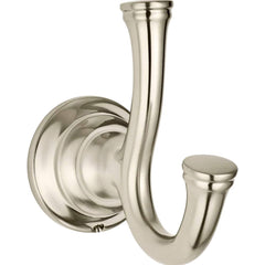 American Standard - Washroom Shelves, Soap Dishes & Towel Holders; Type: Double Robe Hook ; Material: Metal ; Length (Inch): 4 ; Width (Inch): 2-3/16 ; Depth (Inch): 4 ; Finish/Coating: Nickel - Exact Industrial Supply