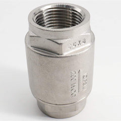 Guardian Worldwide - Check Valves; Design: Spring Check ; Pipe Size (Inch): 1/2 ; End Connections: FNPT x FNPT ; Material: Stainless Steel ; Material: Stainless Steel ; Seal Material: PTFE - Exact Industrial Supply