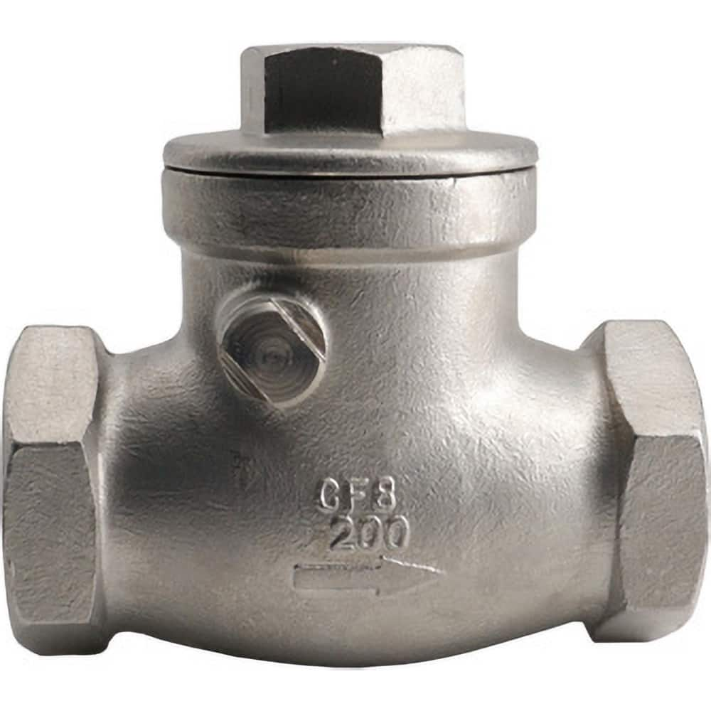 Guardian Worldwide - Check Valves; Design: 2-Way ; Pipe Size (Inch): 2 ; End Connections: FNPT x FNPT ; Material: Stainless Steel ; Material: Stainless Steel ; Seal Material: PTFE - Exact Industrial Supply