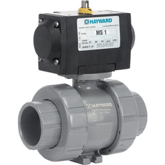 Hayward - Actuated Ball Valves; Actuator Type: Pneumatic Spring Return w/Solenoid ; Pipe Size: 3/4 (Inch); Material: CPVC ; Seal Material: FPM ; Number of Pieces: 2.000 ; End Connections: Socket; Threaded - Exact Industrial Supply