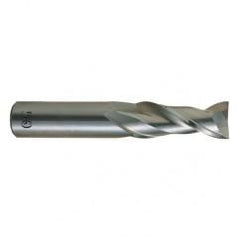 1/4 Dia. x 2-1/2 Overall Length 2-Flute .030 C/R Solid Carbide SE End Mill-Round Shank-Center Cutting-Uncoated - Best Tool & Supply