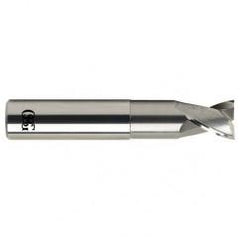 1/4 Dia. x 2-1/2 Overall Length 2-Flute .020 C/R Solid Carbide SE End Mill-Round Shank-Center Cutting-Uncoated - Best Tool & Supply