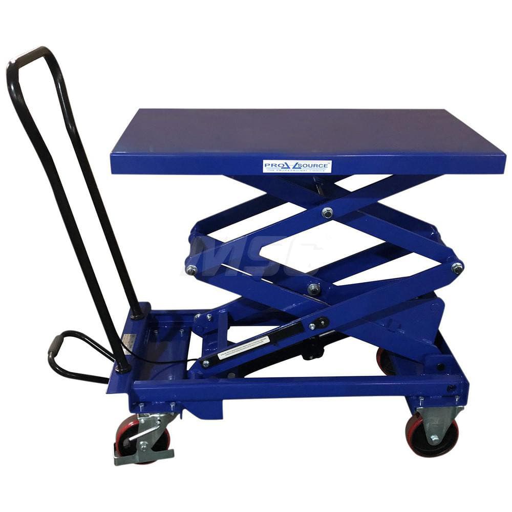 Mobile Battery Lift Table: 770 lb Capacity, 14 to 55-1/2″ Lift Height, 19-1/2″ Platform Width, 35-1/2″ Platform Length 14″ to 55-1/2″ Lift Height, 35-1/2″ Platform Length x 19-1/2″ Platform Width