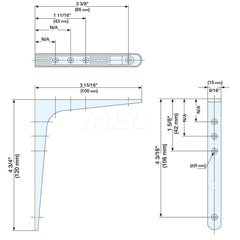 Brackets; Type: Shelf Bracket; Length (mm): 100.00; Width (mm): 15.00; Height (mm): 120.0000; Load Capacity (Lb.): 44.000; Finish/Coating: White; Minimum Order Quantity: Steel; Material: Steel