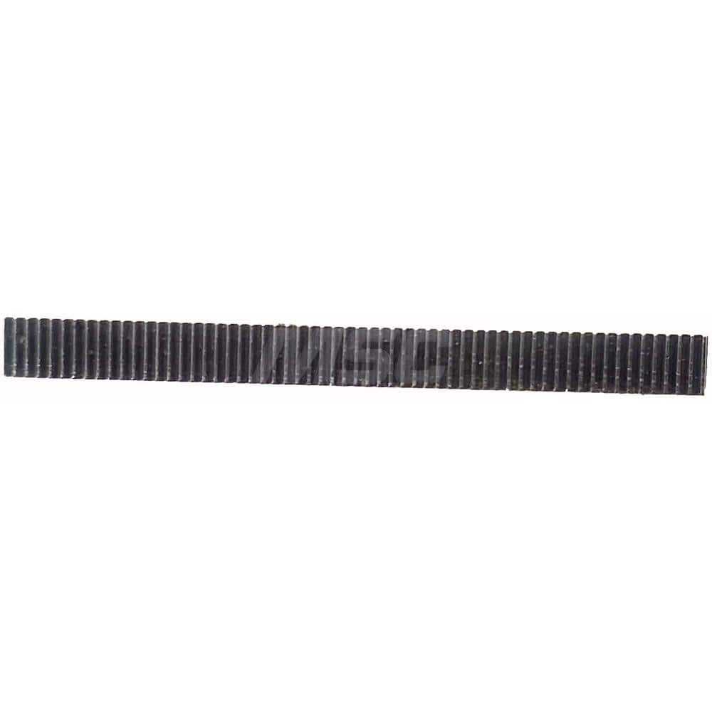 1/8″ Face Width 4' Long 303/316 Stainless Steel Gear Rack 72 Pitch, 14.5° Pressure Angle, Square