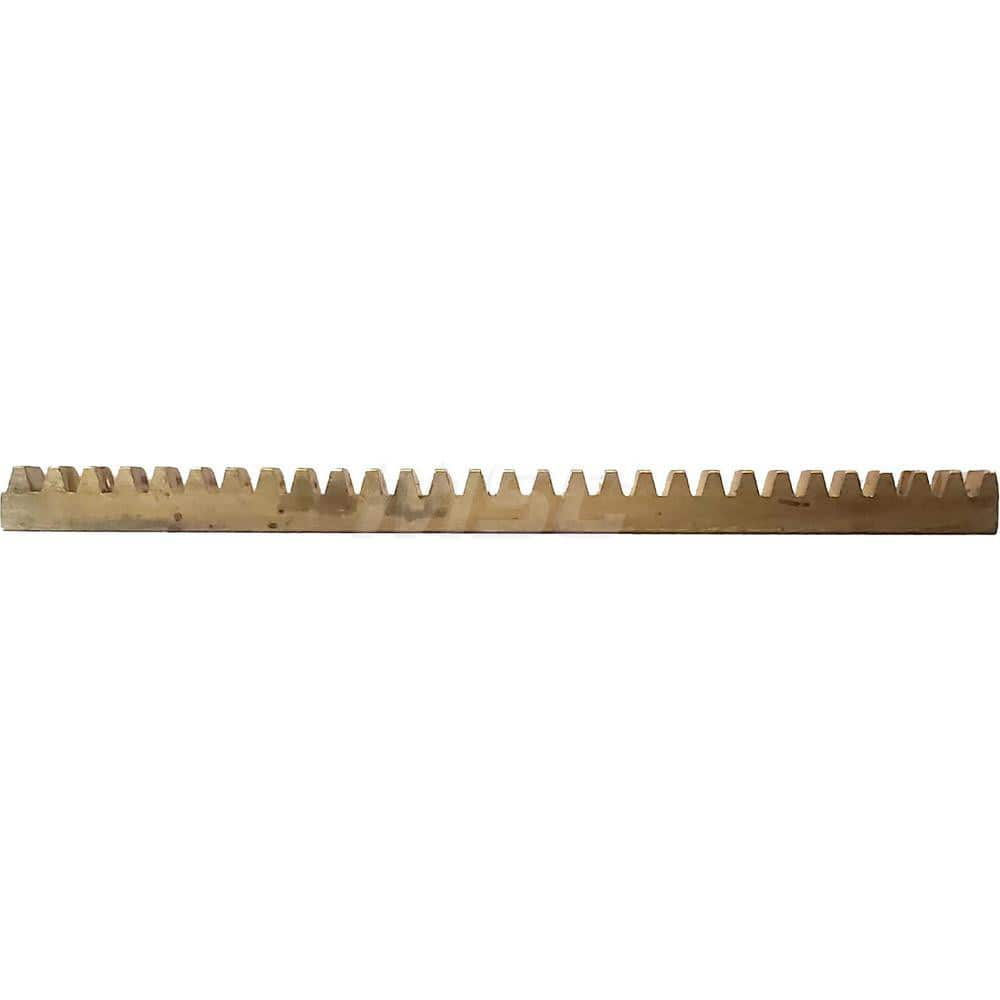 5/16″ Face Width 4' Long Brass Gear Rack 48 Pitch, 14.5° Pressure Angle, Square