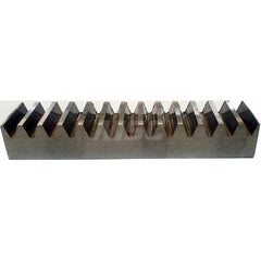 10mm Face Width 4' Long 1018/12L14 Steel Gear Rack 0.75 Pitch, 20° Pressure Angle, Square