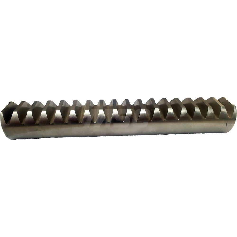 10mm Diam 1' Long 303/316 Stainless Steel Gear Rack 1 Pitch, 20° Pressure Angle, Round