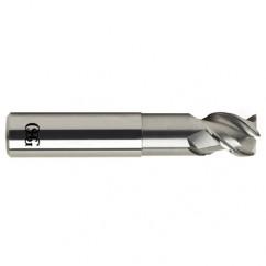 1/4 Dia. x 2-1/2 Overall Length 3-Flute .060 C/R Solid Carbide SE End Mill-Round Shank-Center Cutting-Uncoated - Best Tool & Supply