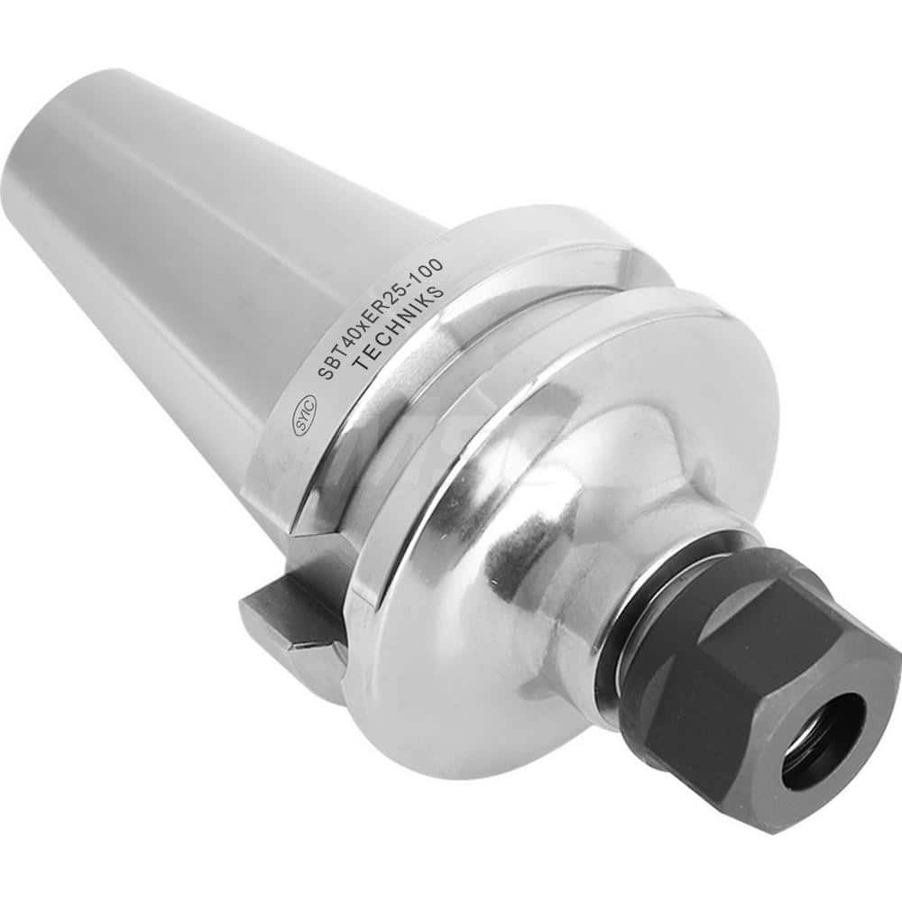 Collet Chuck: ER Collet, Dual Contact Taper Shank 150 mm Projection, Through Coolant