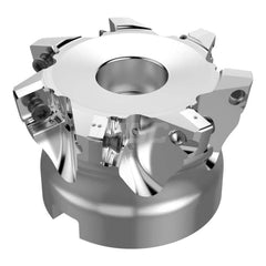 Indexable High-Feed Face Mills; Minimum Cutting Diameter: 46.70 mm; Maximum Cutting Diameter: 63.00 mm; Maximum Depth Of Cut: 1.10 mm; Arbor Hole Diameter (mm): 22.00; Compatible Insert Size Code: SPKT10T317; Maximum Ramping Angle: 1.3; Series: R220.21; C