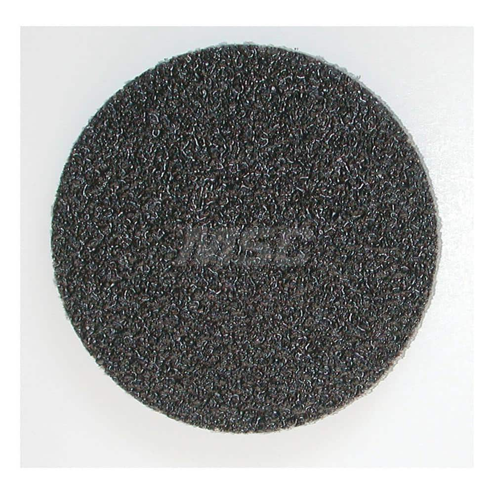 Quick-Change Disc: 3″ Disc Dia, 36 Grit, Silicon Carbide, Coated Black, Cloth Backed, 20,000 RPM