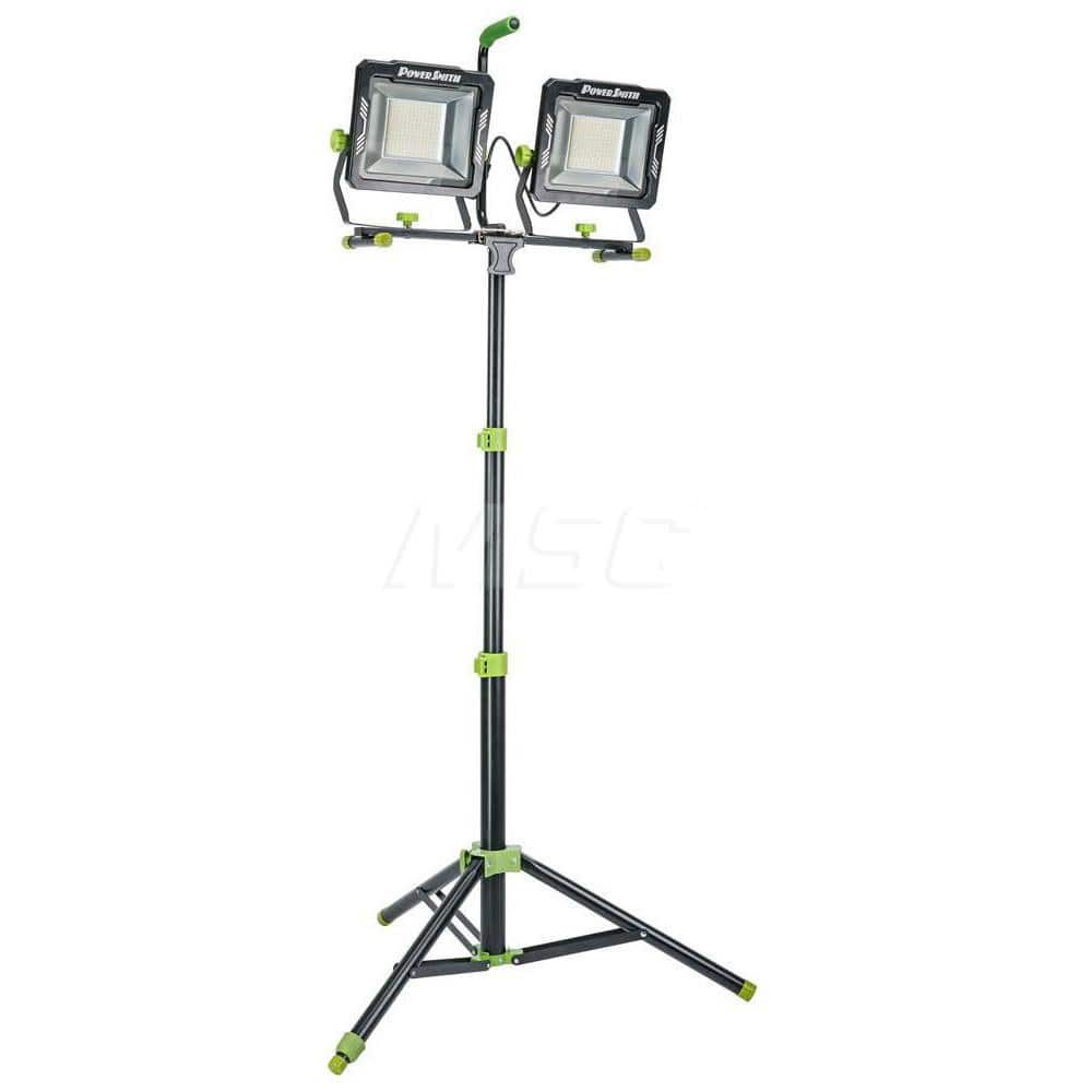 Portable Work Lights; Portable Type: Floor; Tripod; Lamp Type: LED; Power Type: Corded Electric; Plug-in; Corded; Overall Fixture Length (Inch): 34; Battery Chemistry: Corded; Includes: 10 ft Power Cord with Grounded Plug; Cushioned Metal Carrying Handle