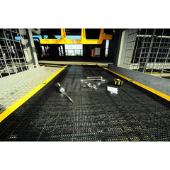 Anti-Fatigue Mat: Plastic, Magnetic Edge, Standard-Duty Black