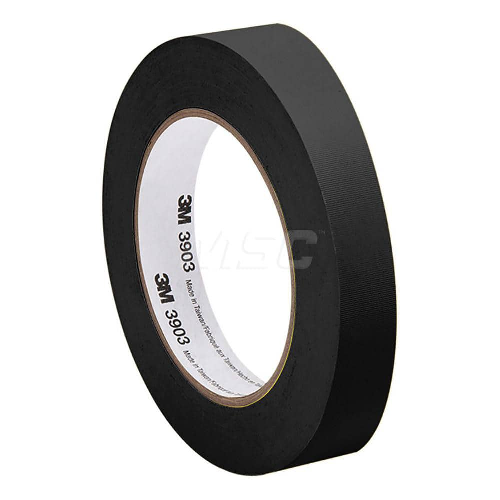 Duct Tape: 1/2″ Wide, 6.3 mil Thick, Vinyl Rubber Adhesive, 14 lb/in Tensile Strength