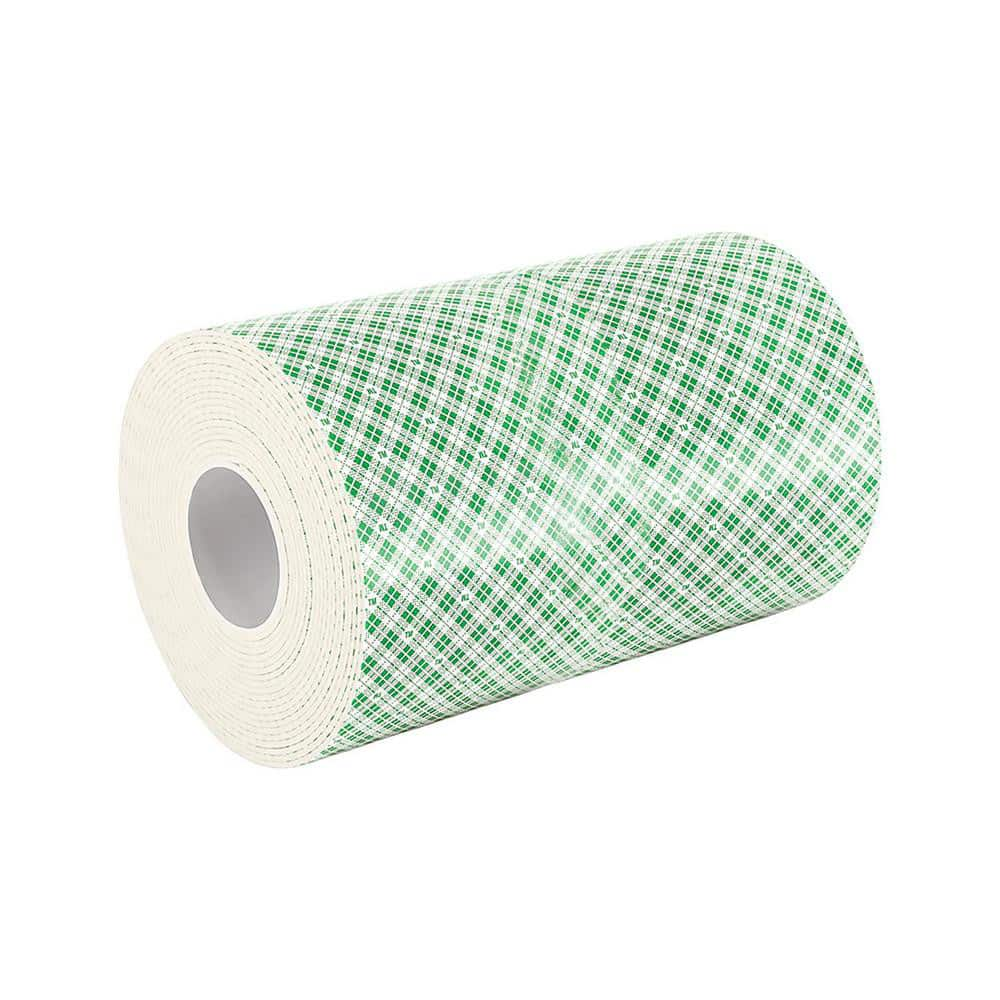 White Double-Sided Urethane Foam Tape: 1″ Wide, 5 yd Long, 62.5 mil Thick, Acrylic Adhesive