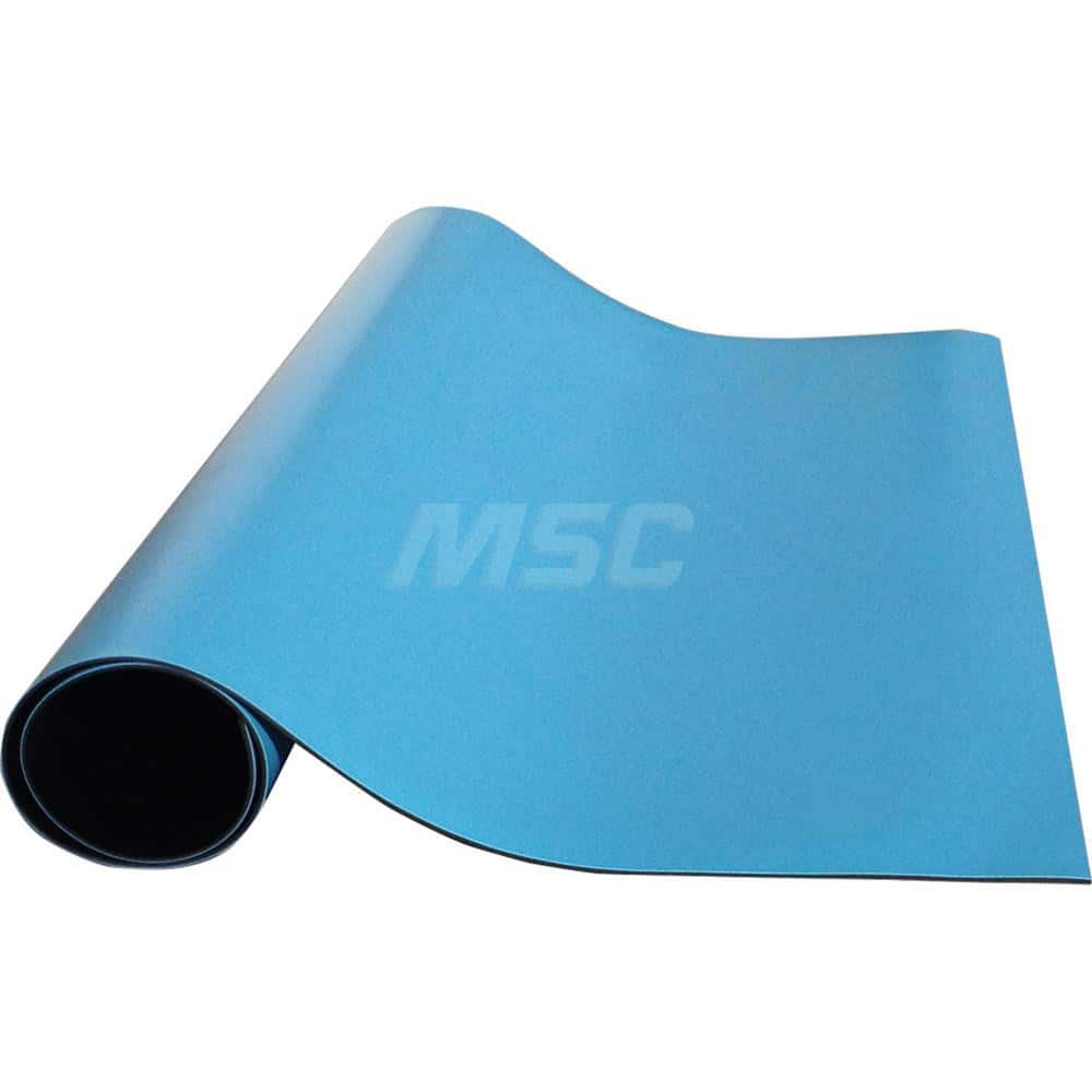 Anti-Static Work Kits & Table Mats; Mat Type: Anti-Static Table Mat; Material: Rubber; Overall Length: 24.00; Thickness: 0.06 in; Resistance: 108.000; Color: Blue