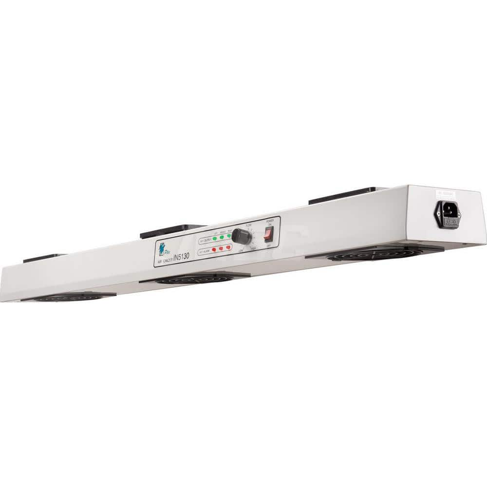 Air Ionizers; Maximum Air Flow: 115 CFM; Material: Steel; Ion Output: AC, 68KHz; Power Rating: 36 W; Input Voltage: 240.00; Output Voltage: 2.2 kV; Length (Inch): 5.75; Height (Inch): 2.5 in; Overall Length: 5.75; Overall Height: 2.5 in; Material: Steel