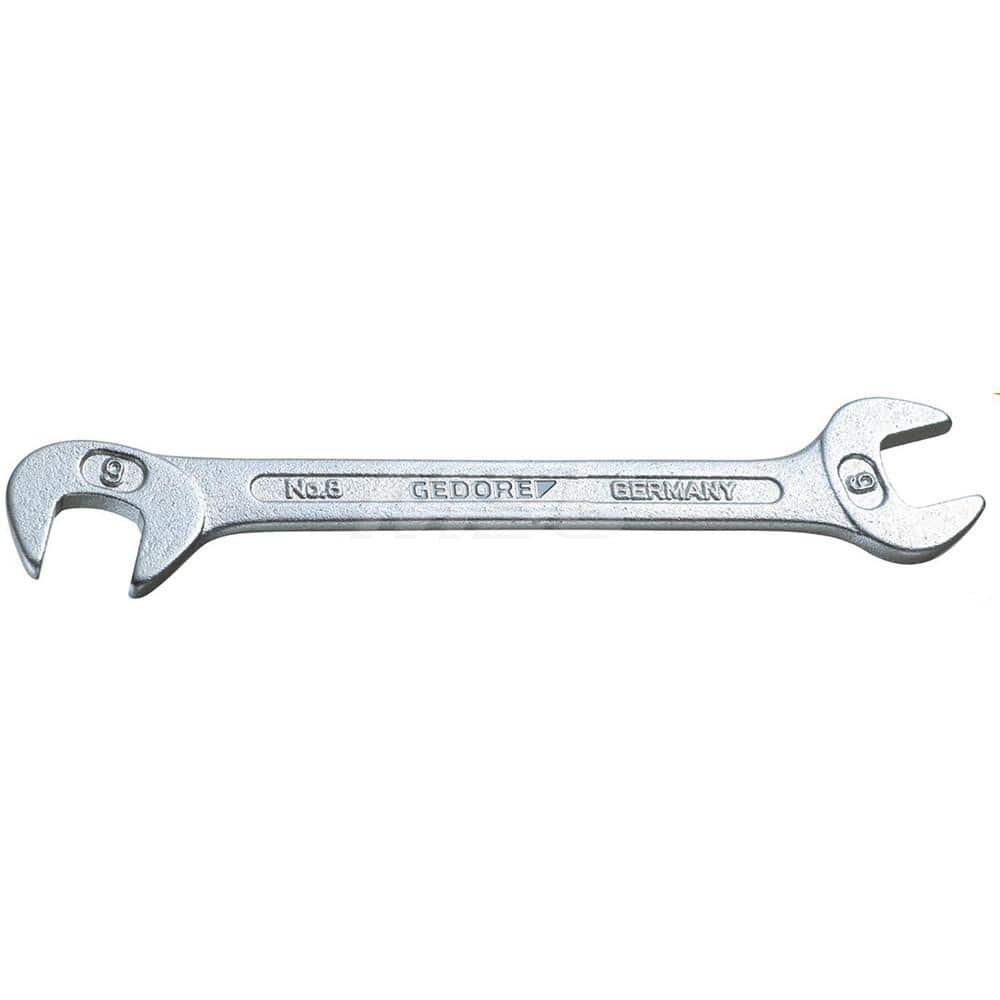 Open End Wrench: 10 mm, Double End Head 103.8 mm OAL, Vanadium Steel, Chrome-Plated