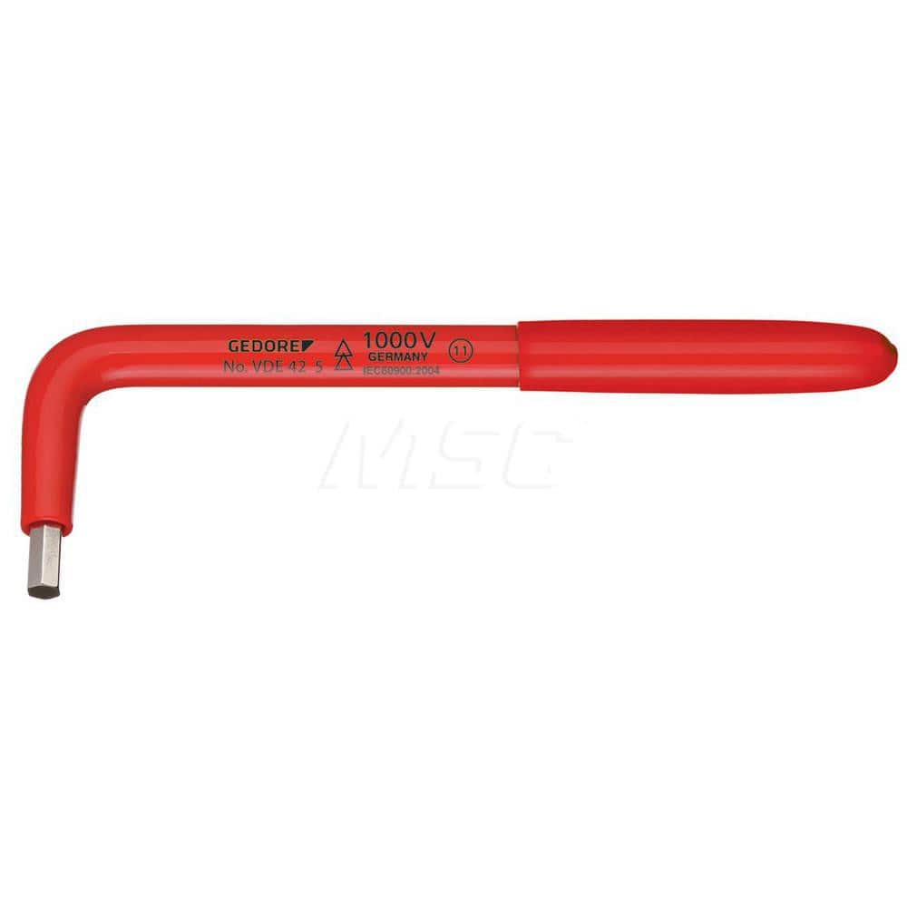 Hex Key: 3 mm Hex, Long Arm 130 mm OAL, Vanadium Steel