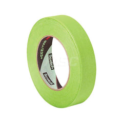 High Temperature Masking Tape: 4″ Wide, 60 yd Long, 6.7 mil Thick, Green Crepe Paper, Natural Synthetic Rubber Adhesive, 25 lb/in Tensile Strength