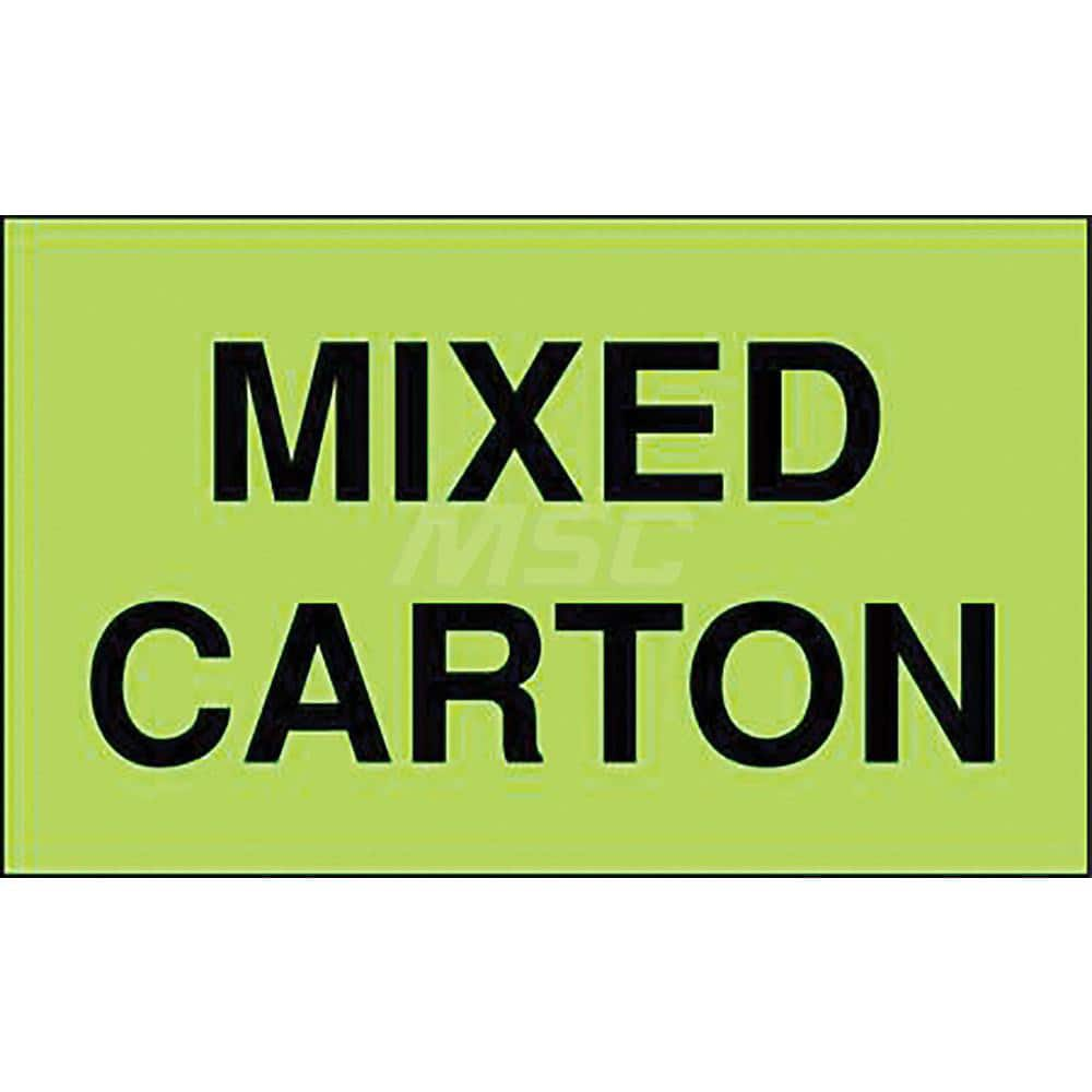 Shipping & DOT Label: ″Mixed Carton″, Rectangle, 5″ Wide, 3″ High Paper