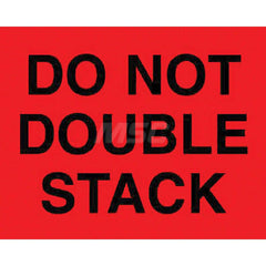 Care Instructions Label: ″Do Not Double Stack″, Rectangle, 10″ Wide, 8″ High Paper