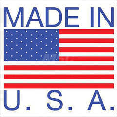 Inspection & Quality Label: ″Made in U. S. A.″, Square, 1″ Wide, 1″ High Paper