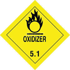 Hazardous Material Label: ″Oxidizer 5.1″, Diamond Paper