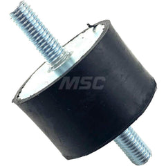 Vibration Isolators; Isolator Type: Stud/Stud; Maximum Load Capacity: 195.00; Insert Material: Zinc-Plated Steel; Isolator Material: Natural Rubber; Thread Size: 10 mm; Overall Width: 50; Overall Diameter: 50 mm; Overall Height: 30 mm; Thread Length: 27.0