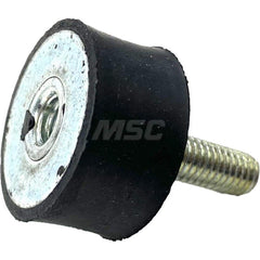 Vibration Isolators; Isolator Type: Plate/Stud; Maximum Load Capacity: 120.00; Insert Material: Zinc-Plated Steel; Isolator Material: Natural Rubber; Thread Size: 8 mm; Overall Width: 30; Overall Diameter: 30 mm; Overall Height: 15 mm; Thread Length: 23.0