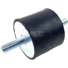 Vibration Isolators; Isolator Type: Stud/Stud; Maximum Load Capacity: 240.00; Insert Material: Zinc-Plated Steel; Isolator Material: Natural Rubber; Thread Size: 10 mm; Overall Width: 50; Overall Diameter: 50 mm; Overall Height: 40 mm; Thread Length: 27.0