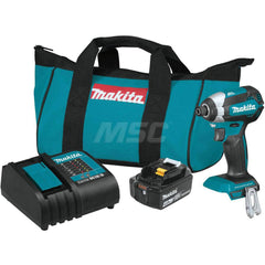 Cordless Impact Driver: 18V, 1/4″ Drive, 3,400 RPM 1 Speed, 1 Lithium-ion Battery Included