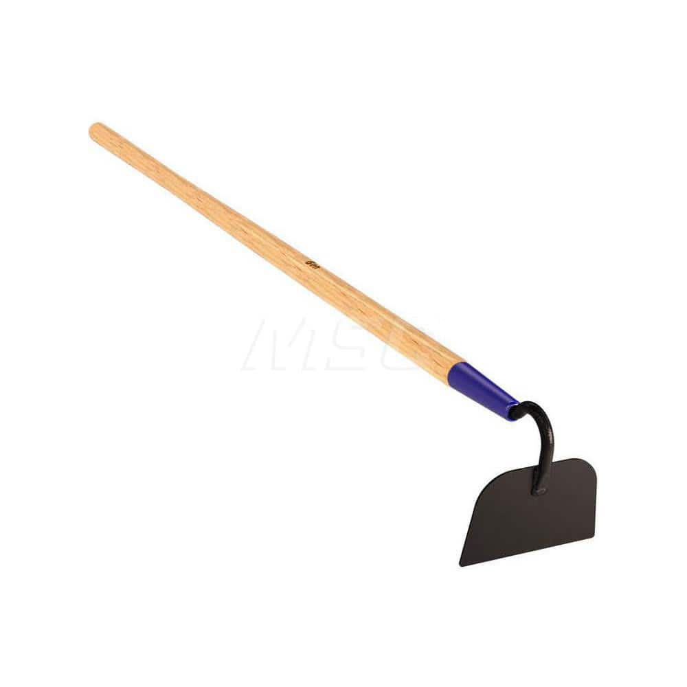 Garden Hoe: 4-3/4″ Wide, Square, Steel 54″ Long Straight Wood Handle