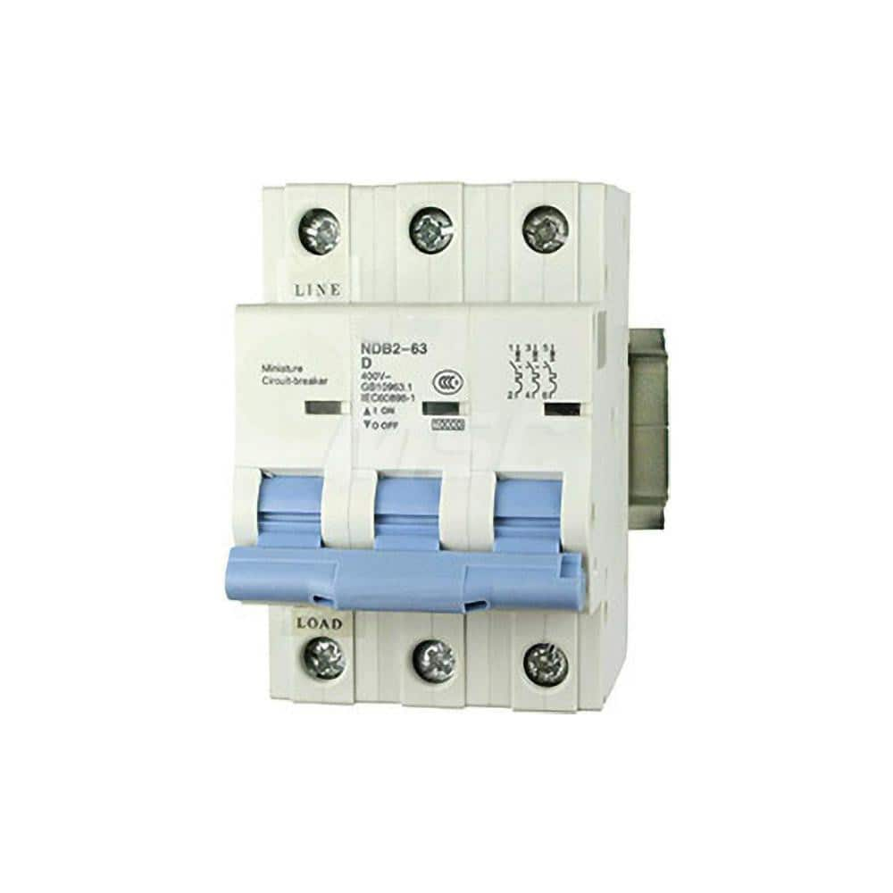 Circuit Breakers; Circuit Breaker Type: C60SP - Supplementary Protection; Milliamperage (mA): 2; 2000; Number of Poles: 3; Breaking Capacity: 10 kA; Tripping Mechanism: Thermal-Magnetic; Terminal Connection Type: Screw; Mounting Type: DIN Rail Mount; Volt