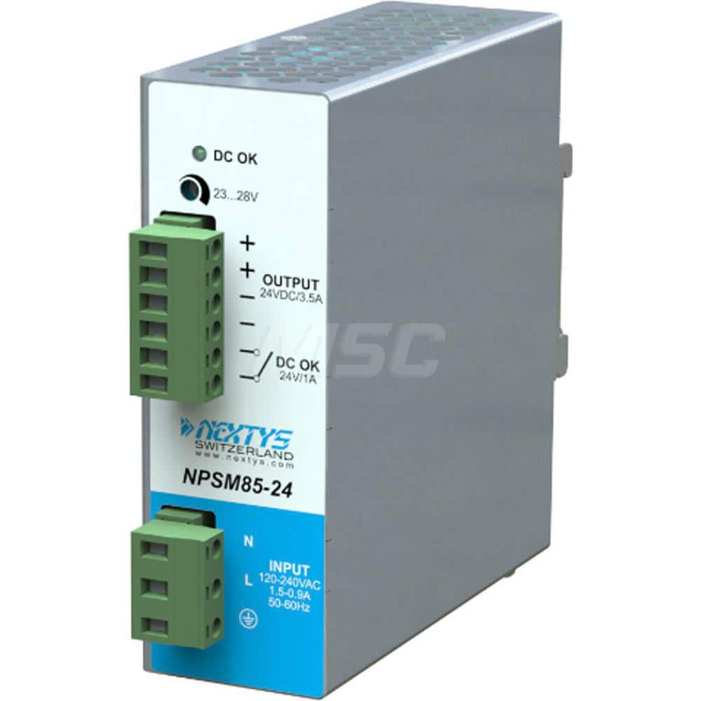 Power Supplies; Mounting Type: DIN Rail Mount; Output Wattage: 80; Maximum Input Voltage: 48 VDC; Minimum Input Voltage: 12 VDC; Number of Outputs: 1; Output Voltage: 5 VDC; Output Amperage (mA): 6000; 6; Number of Phases: 1; Connection Type: Screw Clamp;