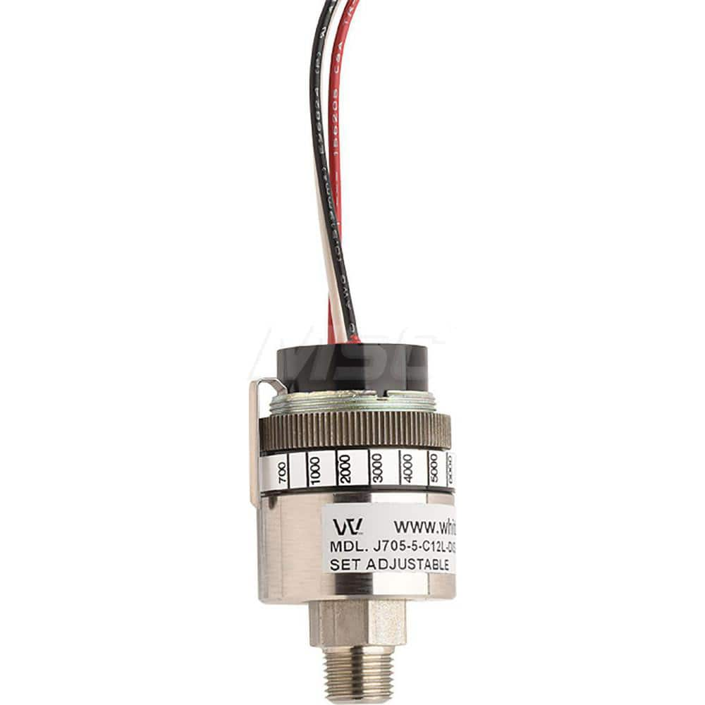 Pressure, Vacuum & Compound Switches; Type: High Pressure Switch with High Pressure Set Points; Thread Size: 1/8; Voltage: 250VAC / 30VDC; Thread Type: NPT Male; Amperage: 5.0000; Electrical Connection: 12in Free Leads; Wetted Parts Material: 304 Stainles