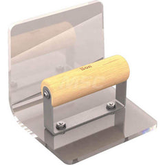 Trowels; Type: Inside Corner Trowel; Trowel Type: Inside Corner Trowel; Blade Type: Round; Blade Material: Plexiglass; Handle Material: Wood