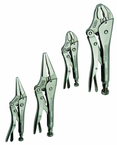 4 Piece - Curved & Straight Jaw Locking Plier Set - Best Tool & Supply