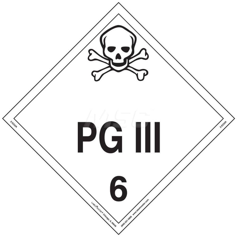 DOT Placards & Holders; Type: Placard; Legend: Poison; Legend: Poison; Material: Vinyl; Message or Graphic: Poison; Legend Color: Black; Material: Vinyl; Compliance Specifications: DOT 49 CFR 172.519; Placard Coating: UV; Language: English; Language: Engl