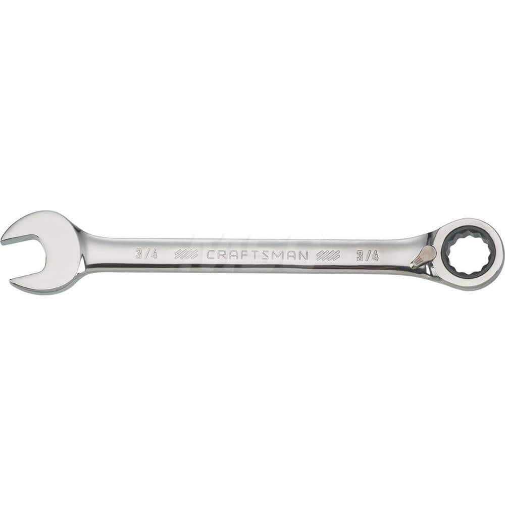 Combination Wrench: Steel, Polished Chrome-Plated