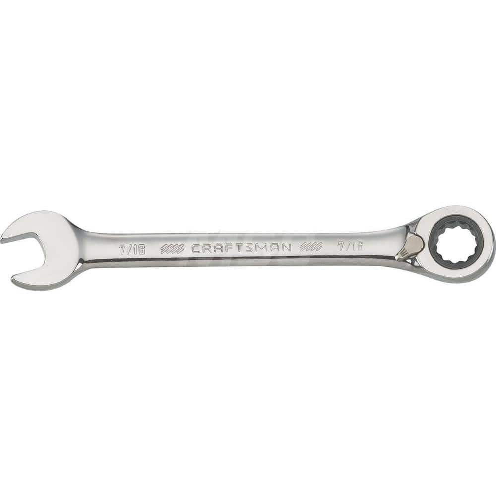 Combination Wrench: Steel, Polished Chrome-Plated