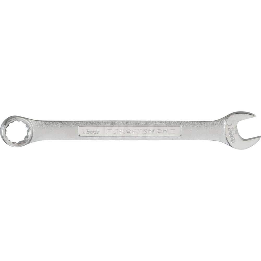 Combination Wrench: Steel, Polished Chrome-Plated