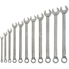 Wrench Set: 11 Pc, Metric Chrome-Plated