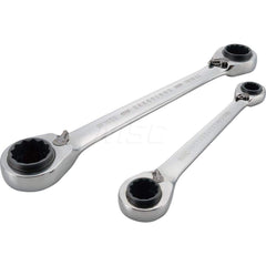 Wrench Set: 2 Pc, Metric Polished Chrome Finish